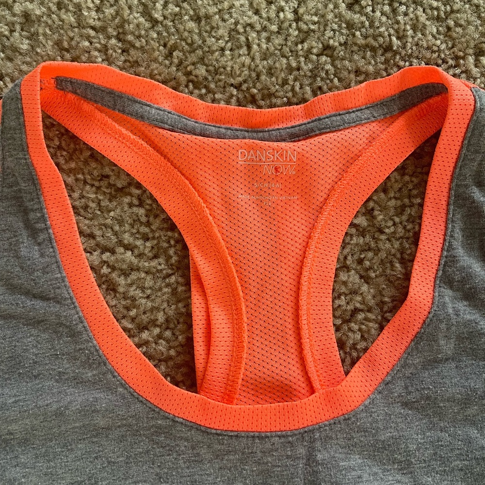 Grey & Orange Racerback Top - Picture 2 of 4